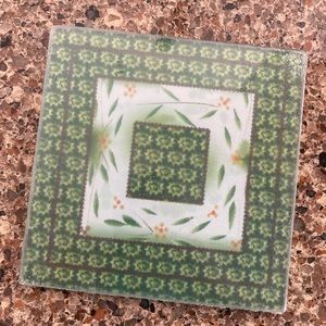 New Temptations Brand Green Design Glass Square For Kitchen